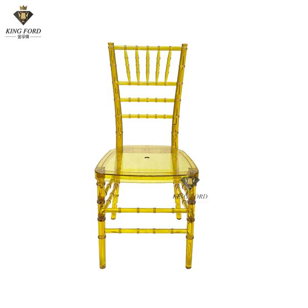 SGS Event Wedding Plastic Chairs PC Material K/D Design Stain Resistant