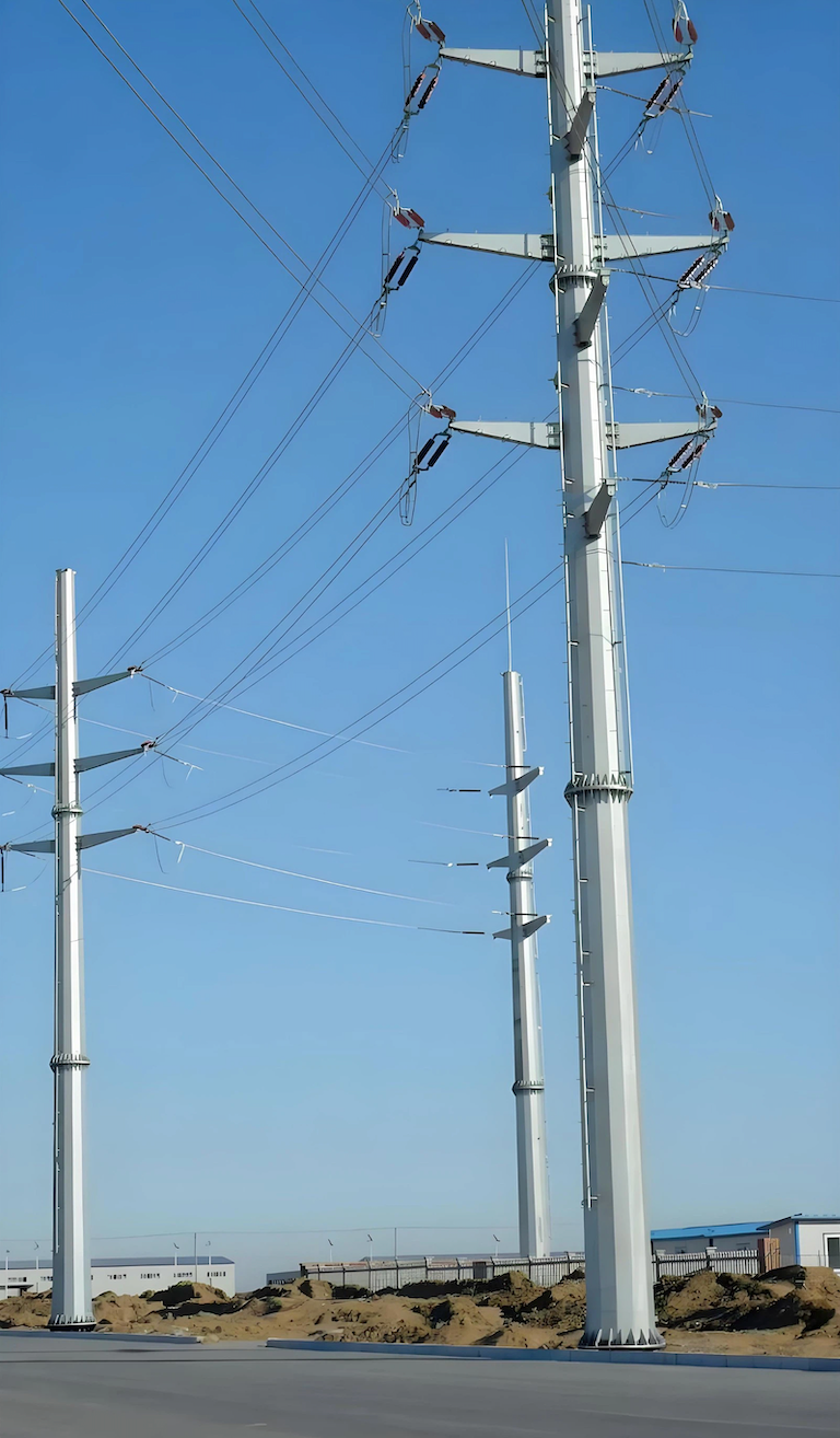 Durable High Voltage Transmission Line Tower Corrosion Protection Steel Transmission Tower