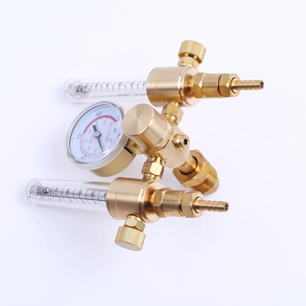 High Pressure Argon Regulator Dual Co2 Flowmeter for Mig Tig Welding Gas Connection