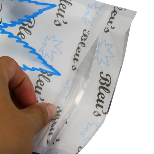 3.SA8000 QS CBD Gravure Printing Smell Proof Pouches 100mic Matte Clear Mylar Bags