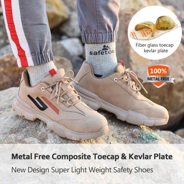 Cow Suede Leather Safety Shoes Work Boots Men Euro 36-47 Puncture Proof Work Boots