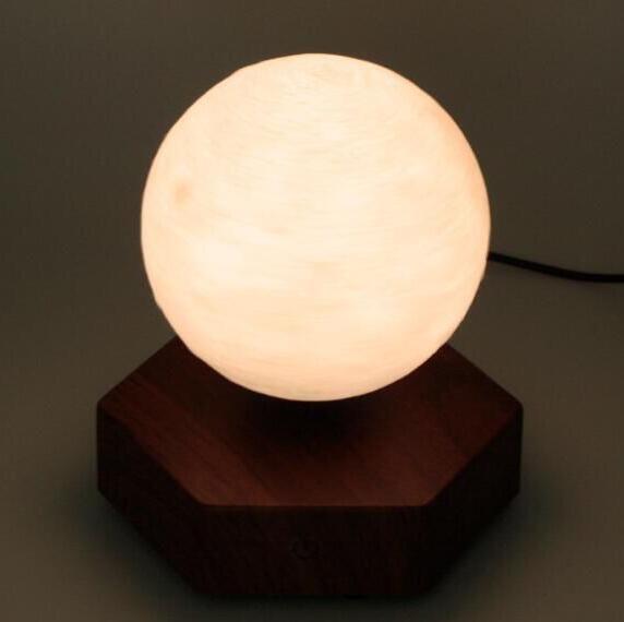 new hexagon wooden magnetic floating levitate moon ball lamp night lighting