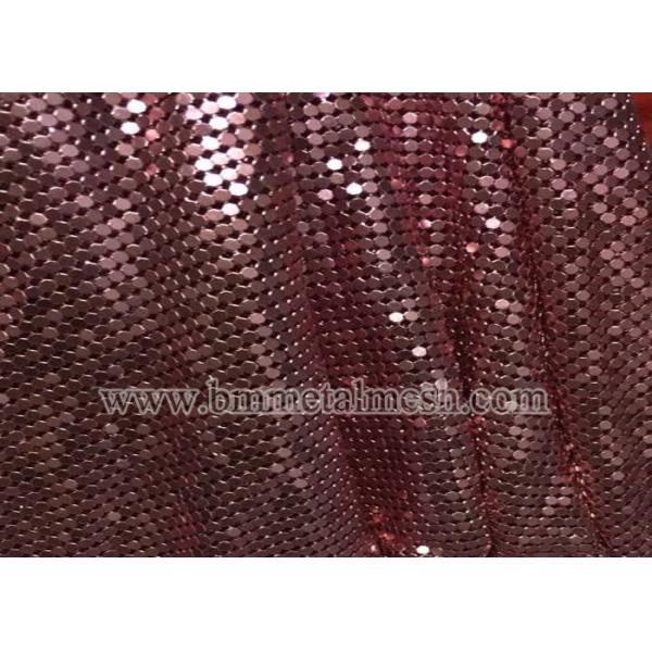 Colorful 3mm Sequin Mesh Fabric Aluminum Garment Silver Metallic Mesh For Bag