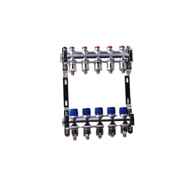 5 Way Underfloor Heating Manifold Stainless Steel Water Valve Manifold