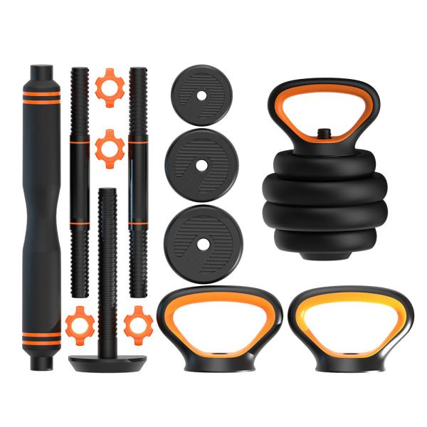 17CM Cast Iron Six In One Adjustable Rubber Dumbbell Set 50kg Muscle Relex