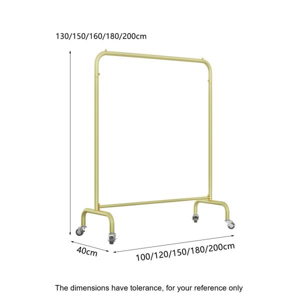 Estantes para exhibición de ropa comercial de rodadura 200 mm Estantes para ropa al por menor
