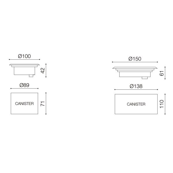 Waterproof LED Recessed Inground Light Fixture IP67 3W 5W 12W 18W