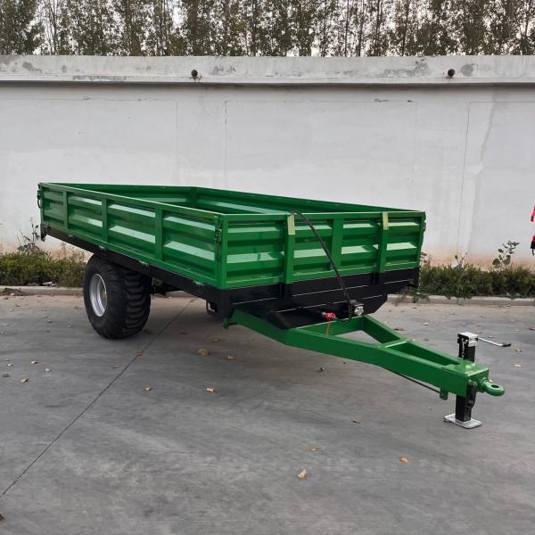 Tipping Farm Hydraulic Dump Trailer Wear Resistant With Tractor