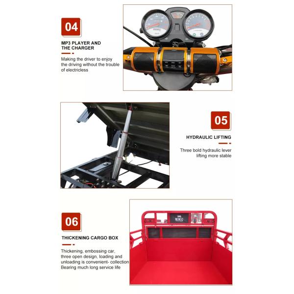 Моторизованный тип телосложения мотоцикла 250W груза колеса 150CC 3 открытый