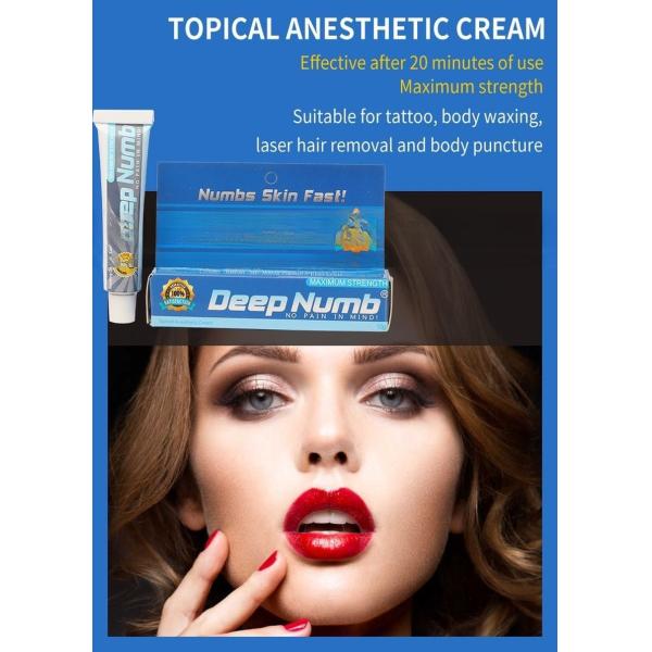 Tattoo Deep Numb Tattoo Numbing Cream Lip Eyeliner Eyebrows Tattoo Piercing Miro-Blading Semi-Permanent Makeup Anesthetic Cream