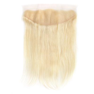 Orelha do cabelo reto do Virgin do cabelo louro do fechamento do laço da orelha 13x4 à cor natural