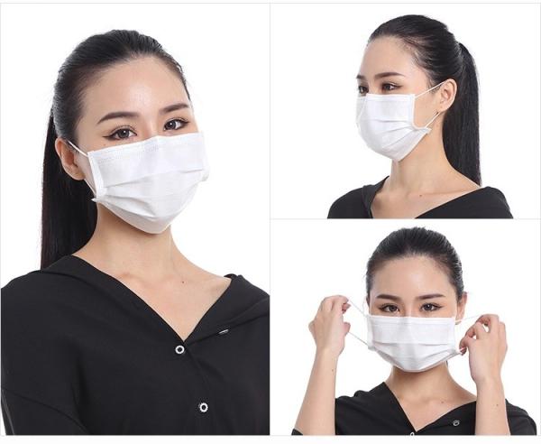 白い色3層使い捨て可能なマスクのセリウムのFDA ISO13485の証明