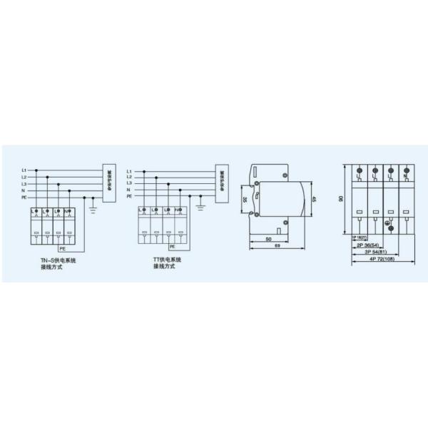 Красная термопластиковая материальная расквартировывая серия SPD II40X 385V ограничителя перенапряжения
