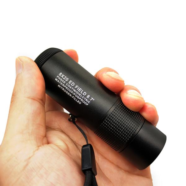 Shockproof 8x20 Monocular Telescope With Hand Strap