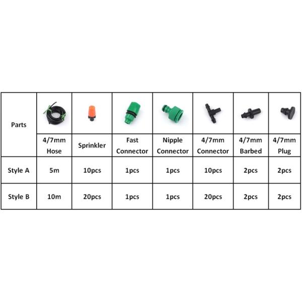 Микро полива 10М ДИИ шланга 4/7 ММ Спринклерс корозия давления прутковой работы 1-2 анти-