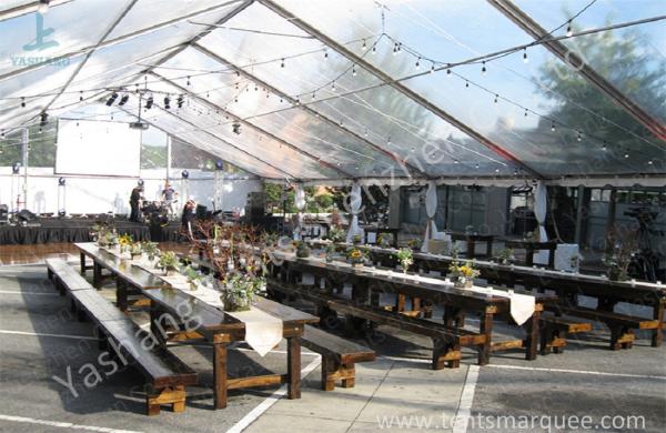 Wine Party Clear Top Tent Structure Aluminum Alloy Frame , clear roof tent wedding reception