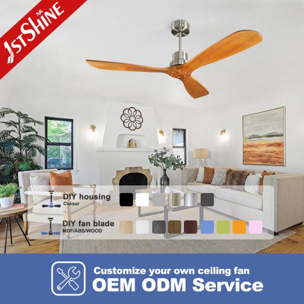 Ventilateur de plafond de 52 pouces sans éclairage Types de vent standard avec télécommande et lames
