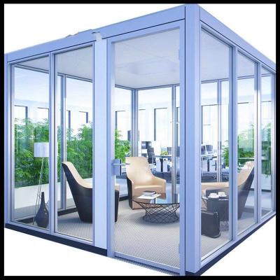 Commercial Rectangular Sound Proof Glass Partition Demountable Odm