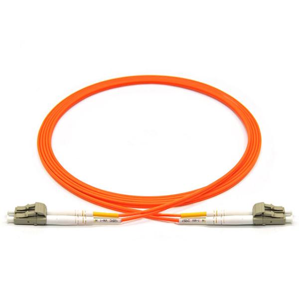 FTTX LC To LC Multimode Duplex Fiber Optic Patch Cable LCUPC Connector