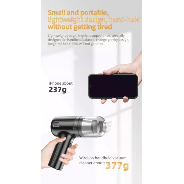 90w 9000PA Wireless Handheld Vacuum Cleaner with Brushless Motor and USB Power Source