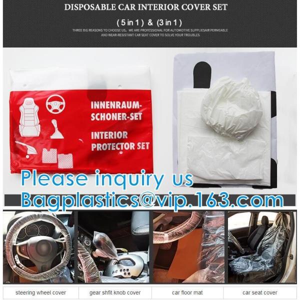 Biodegradable Compost Car Floor Mat Auto Disposable Steering Wheel Seat Cover Interior Accessories Steering Tire Bags