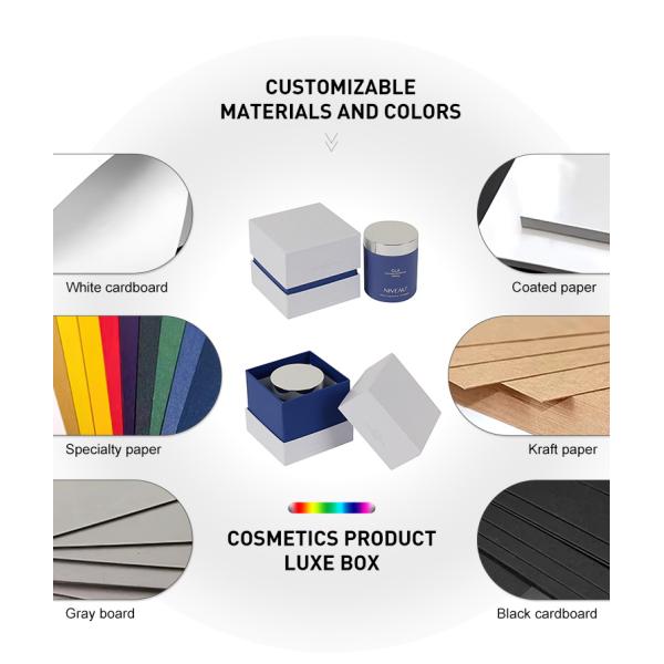 Fashionable Custom Skin Care Packaging Lid And Base Matt Lamination Versatile