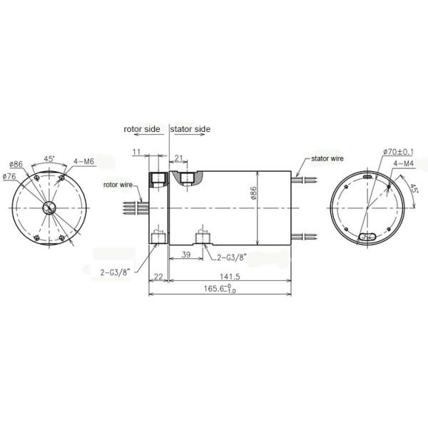La Manche rotatoire pneumatique 0~220VAC/VDC d'air des syndicats deux de signal de puissance pour le vide