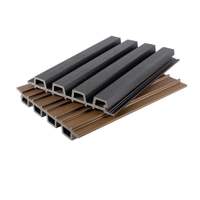 панель стены внутренний Браун планки древесины панели плакирования 23x135mm WPC пластиковая составная рифленная