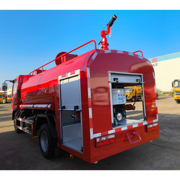 Precio más bajo de fábrica 4*2 Dongfeng Color rojo 6000 litros Camión cisterna de agua Camión cisterna de agua contra incendios