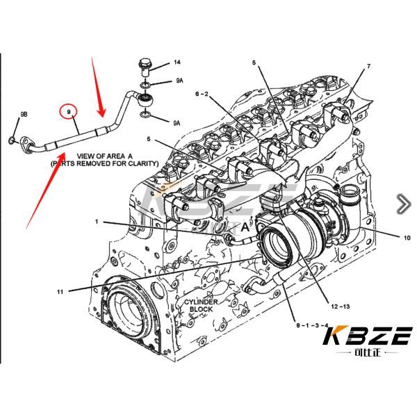 C-A-T CA4565182 456-5182 4565182 EFI TURBOCHARGER INLET PIPE REPLACEMENT FOR C-A-T C7.1 ENGINE