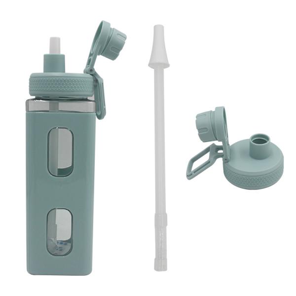Gym-Ready Kawaii Water Bottle with 3D Sticker 700ml/900ml Plastic Travel Milk Portable