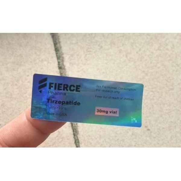 2ml Vial Labels For Diffirent Peptide  Products With Round Gold Prinitng