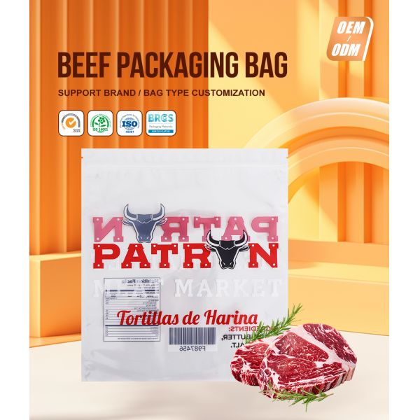 Custom Transparent Fresh Meat Packaging Bag Food Packaging Vacuum Sealed Bag For Frozen Shrimp Fish Beef
