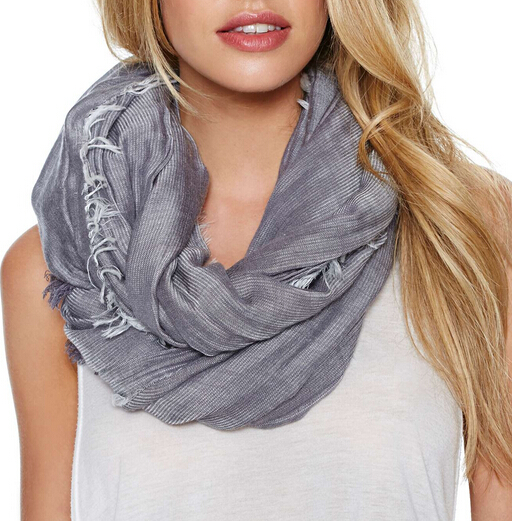 Hot Selling Fashionable lady scarf With Fringe Edge