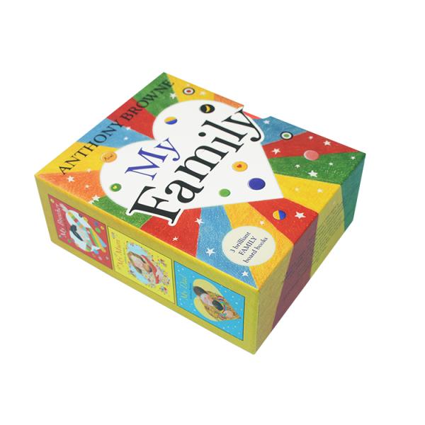 6x6inch 3pcs children's Kids Board Books 700Gsm Gloss C1S Art Paper Cover Material