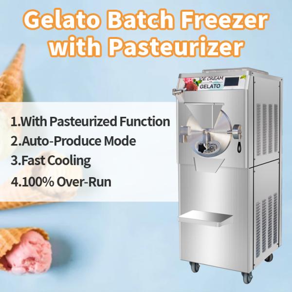 Commercial Batch Frozen Vertical Ice Cream Machine Frozen Catering Event Ice Cream Machine for Sale Brazilian Acai Freezer