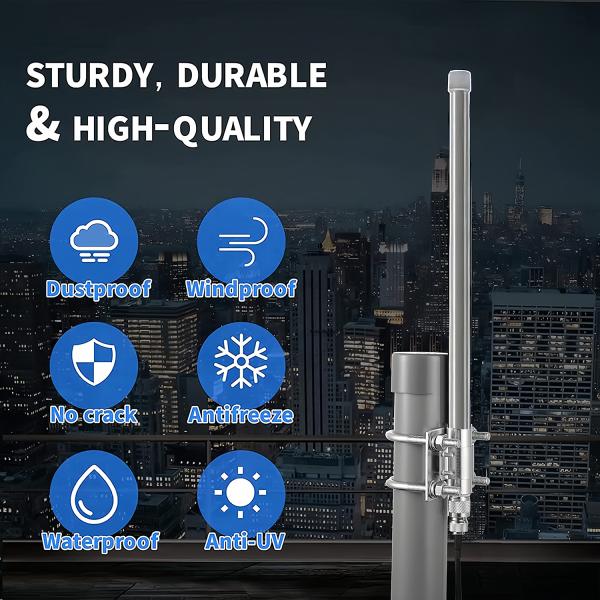 IP67 LoRa Antenna 433/868/915MHz 3-12Dbi Vertical Polarized Omnidirectional Outdoor Communication Antenna