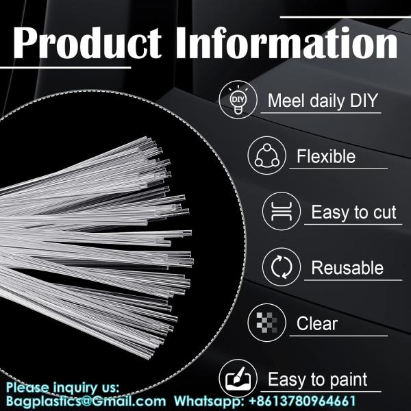 Acrylic Rods 1/8 Inch Diameter Acrylic Dowel Rods Round Acrylic Sticks Acrylic Strip DIY Crafts Party Decorations