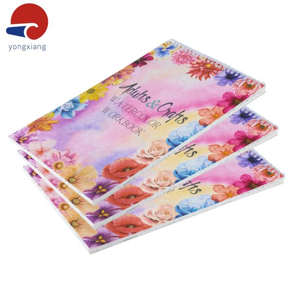 Offset Printing Stress Relieving Coloring Books Fade Resistant Wire O Bound Book OEM With Tearing Line
