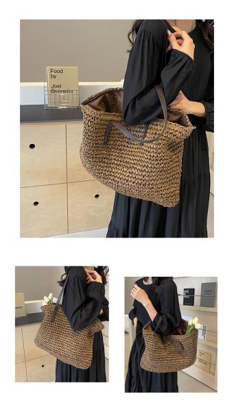 Crochet Raffia Tote Bag Kit Set For Beginners Beach Tote Bag For Women Beach Straw Handmade Bag Woven Rattan Bag For Women Raffia Yarn For Crocheting Raffia Paper Ribbons For Craft