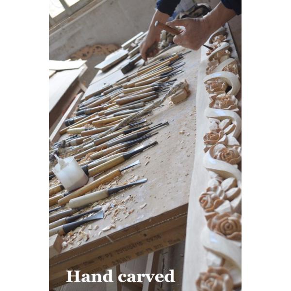 Royal Spanish Luxury Wooden Carving Dressing Table