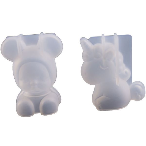 Drip glue mold DIY three-dimensional sitting posture sleep baby mirror three-dimensional small unicorn silicone mold