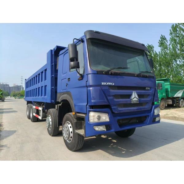 Used HOWO Tipper Truck 8X4 Dark Blue Euro3 for Heavy Duty Dump in Urban Construction