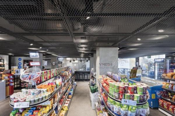 Suspended 1060 3003 Aluminum Expanded Metal Sheet Ceiling Anodized Oxidation