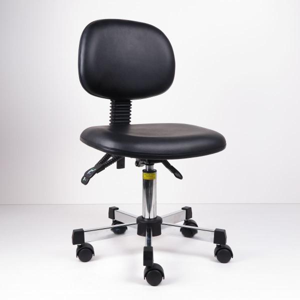 Black PU Leather Medical / Hospital Ergonomic Lab Chairs With Three Level Adjustments