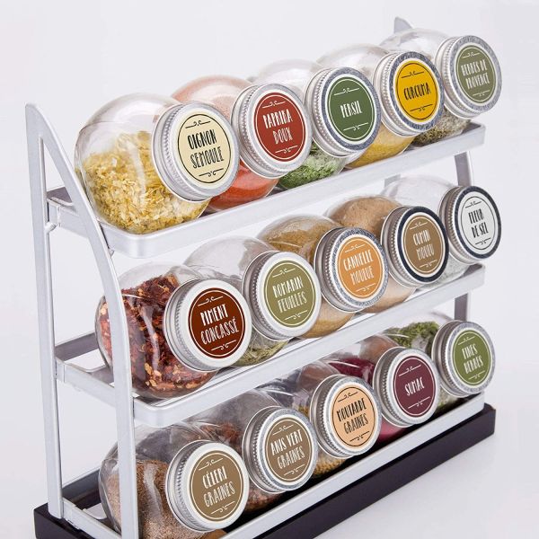 Preprinted Jar Spice Label Stickers Glass Seasoning Bottle Labels