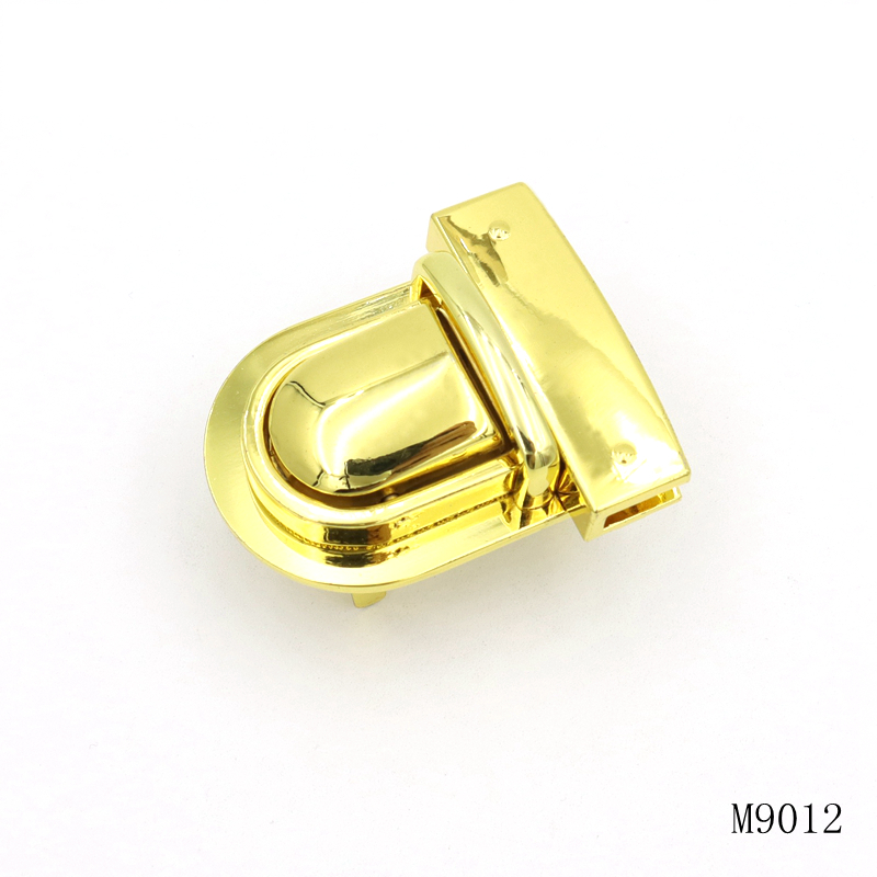 Zinc Alloy Metal Bag Closure Shiny Gold Purse Latch Closure Luggage Hardware