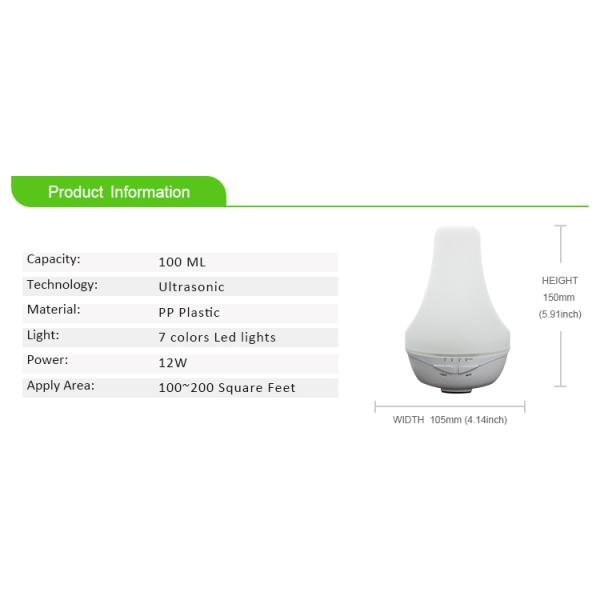 100ml Vase Shape Ultrasonic Aromatherapy Diffuser With LED Lights