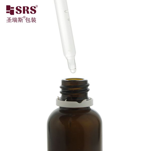 Durable Tamper Evident Cap 5ml 10ml 15ml 20ml 30ml 50ml 100ml Glass Dropper Bottle for Skincare