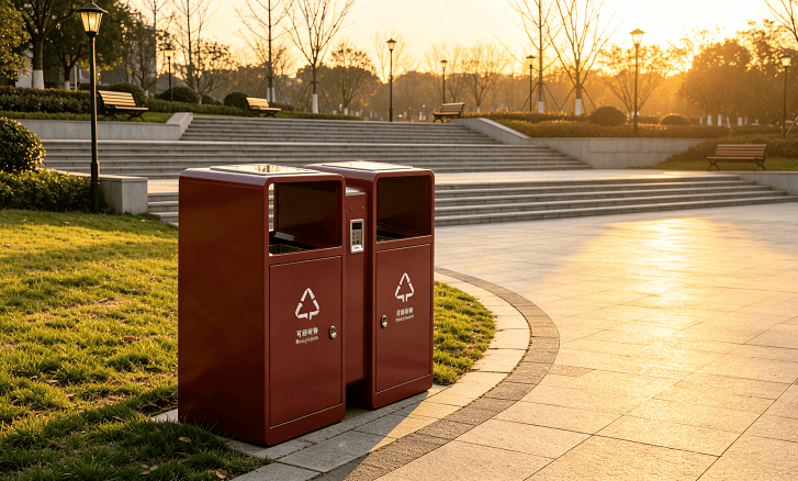 Voice Prompt Sensor Activated Trash Can Smart Sorting Smart Waste Bin Data Analysis